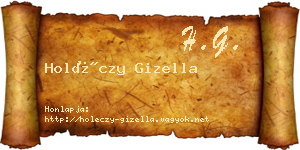 Holéczy Gizella névjegykártya